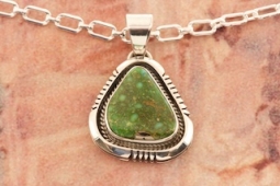 Native American Jewelry Sonoran Turquoise Shadow Box Pendant